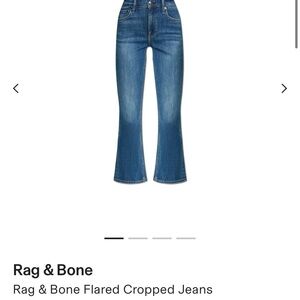 Rag and Bone denim  crop flare blue Jean 24